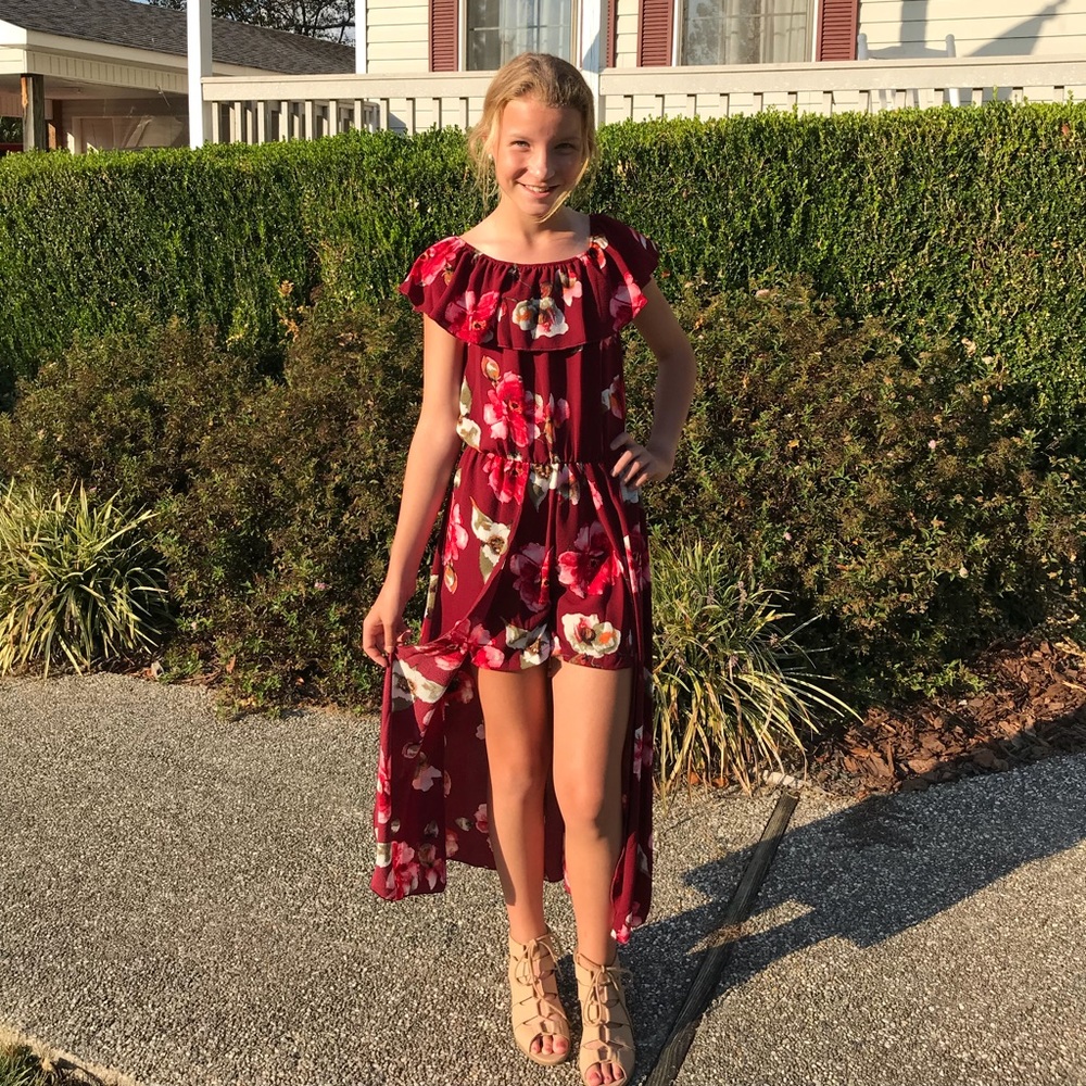 One size 10 left Girls NWT romper dress, now $30